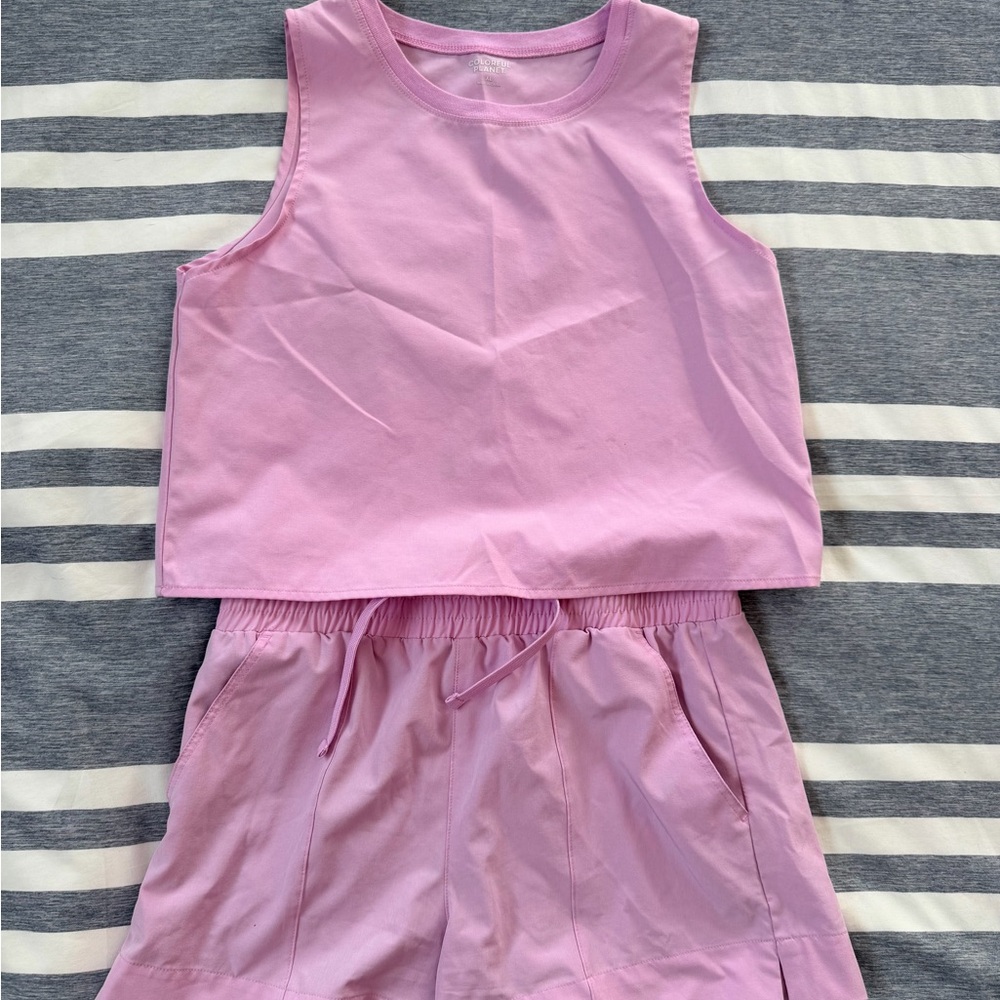 Girls’ Size XL Pink Sleeveless Matching Set